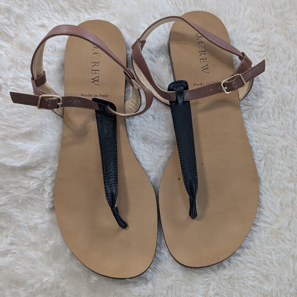 J. Crew T Strap Sandals
